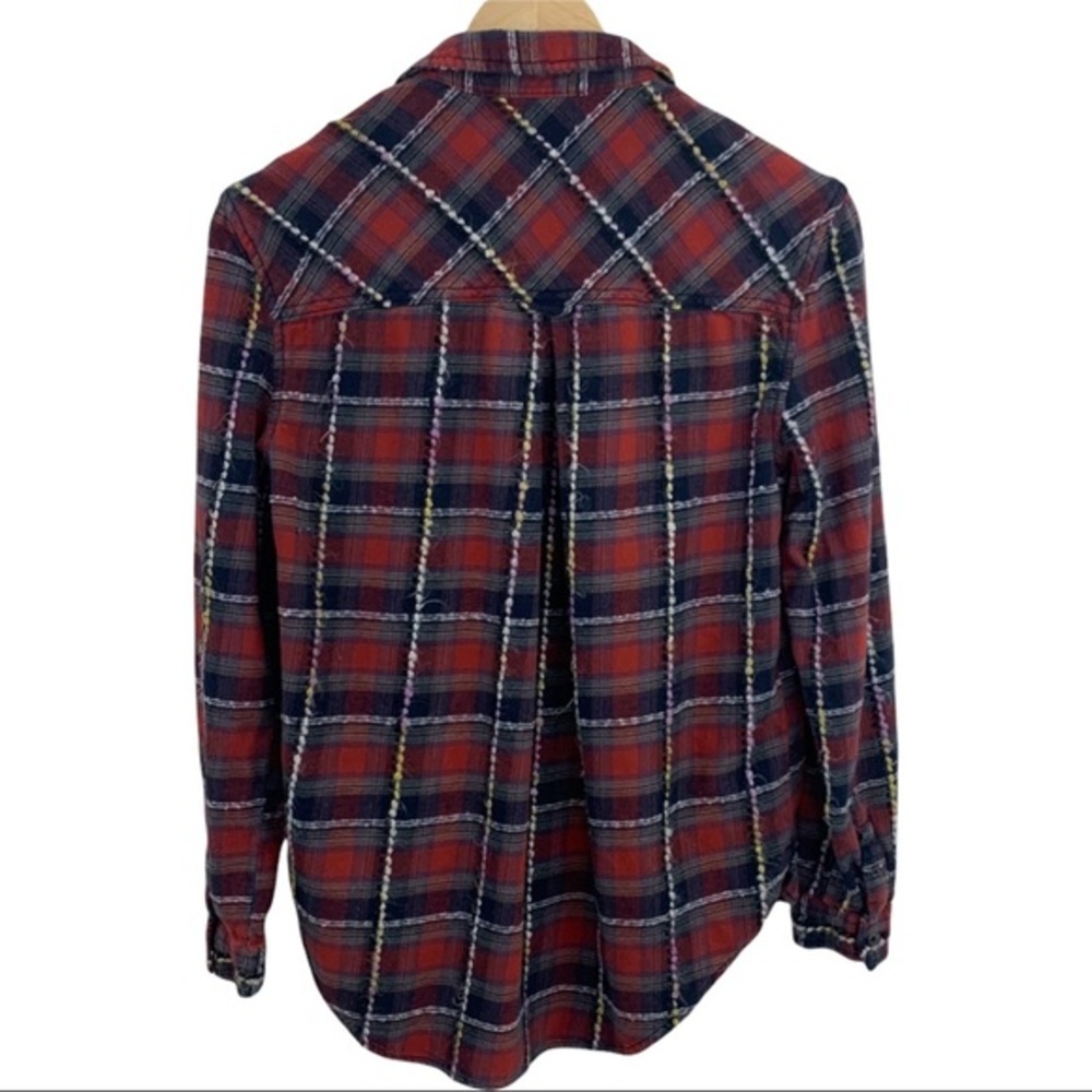 Urban Outfitters BDG Red Flannel Button Up Shirt Women’s Size Medium - Picture 2 of 7